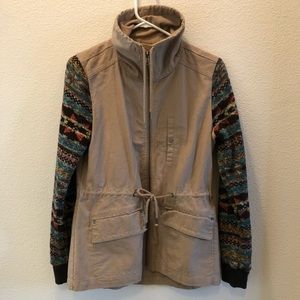 Mossimo jacket with sweater sleeves size M